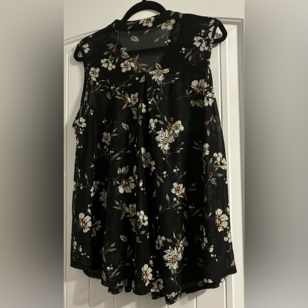Black Floral Top